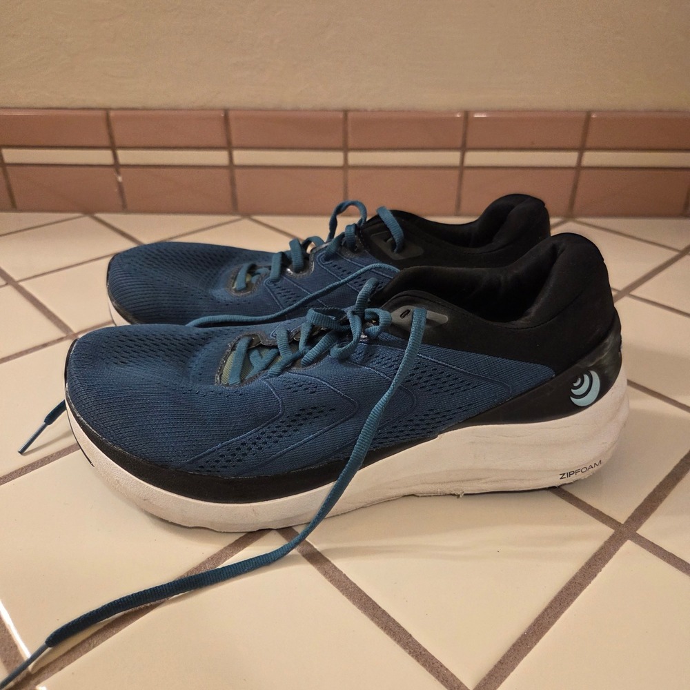 Topo Athletic Phantom 2 Blue Black Road Running Shoes 5mm Drop Mens ZipFoam